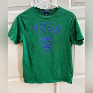 Boys Polo Ralph Lauren T Shirt Green Size Large L 10 / 12